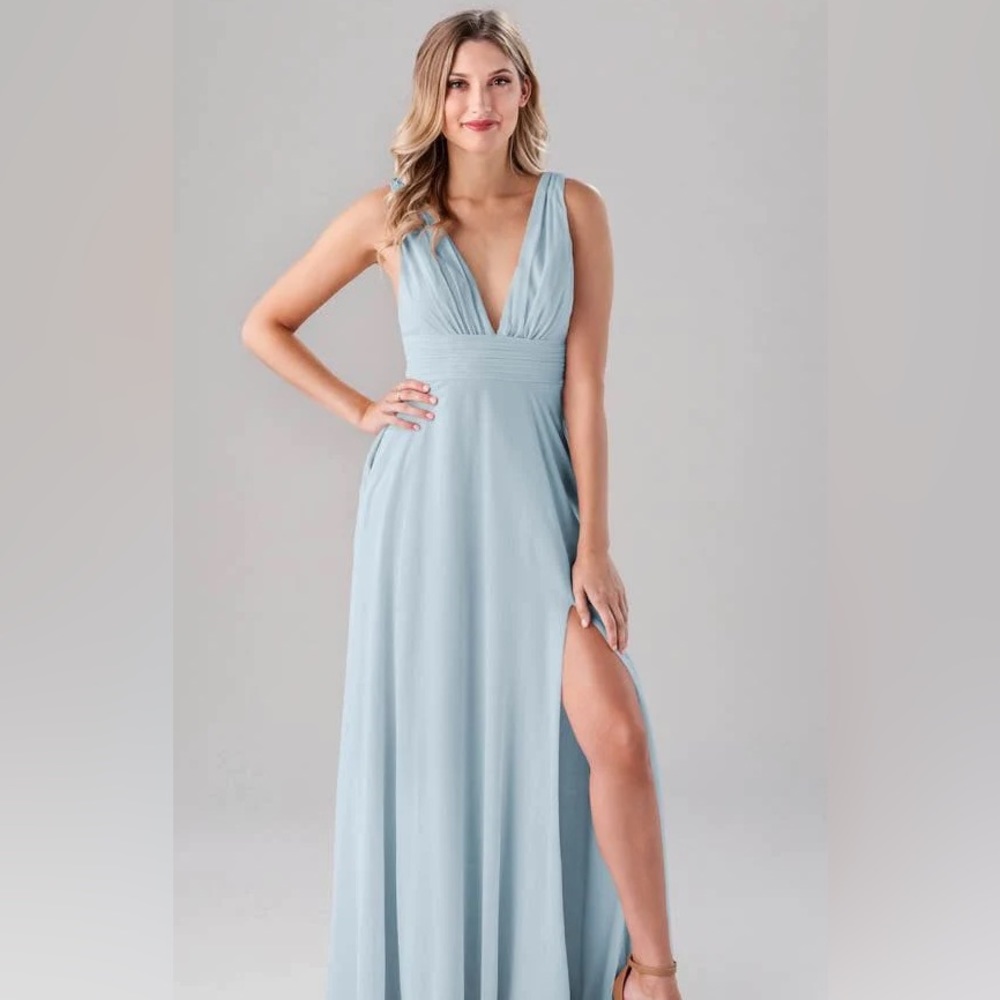 Kennedy blue rose dress - sky